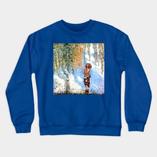 He Saw Her Hiding in a Tree - John Bauer Crewneck Sweatshirt